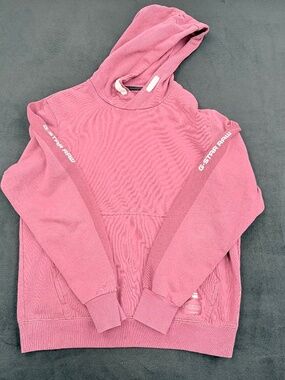G-Star Logo Tape Hoodie in Red Size: L